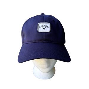 Callaway Golf A-Flex Stretch Fitted Hat Blue Logo Embroidered Patch S / M Adults